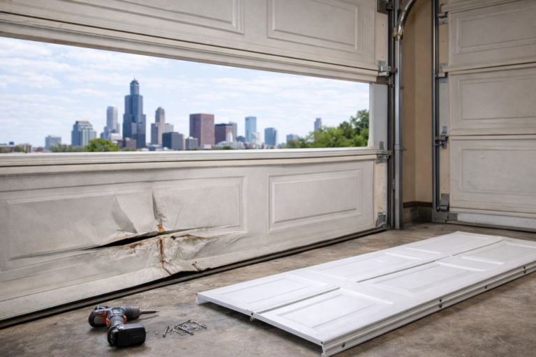 Garage Door Panel Replacement in Chicago – Fast Repair for Damaged or Dented Garage Doors