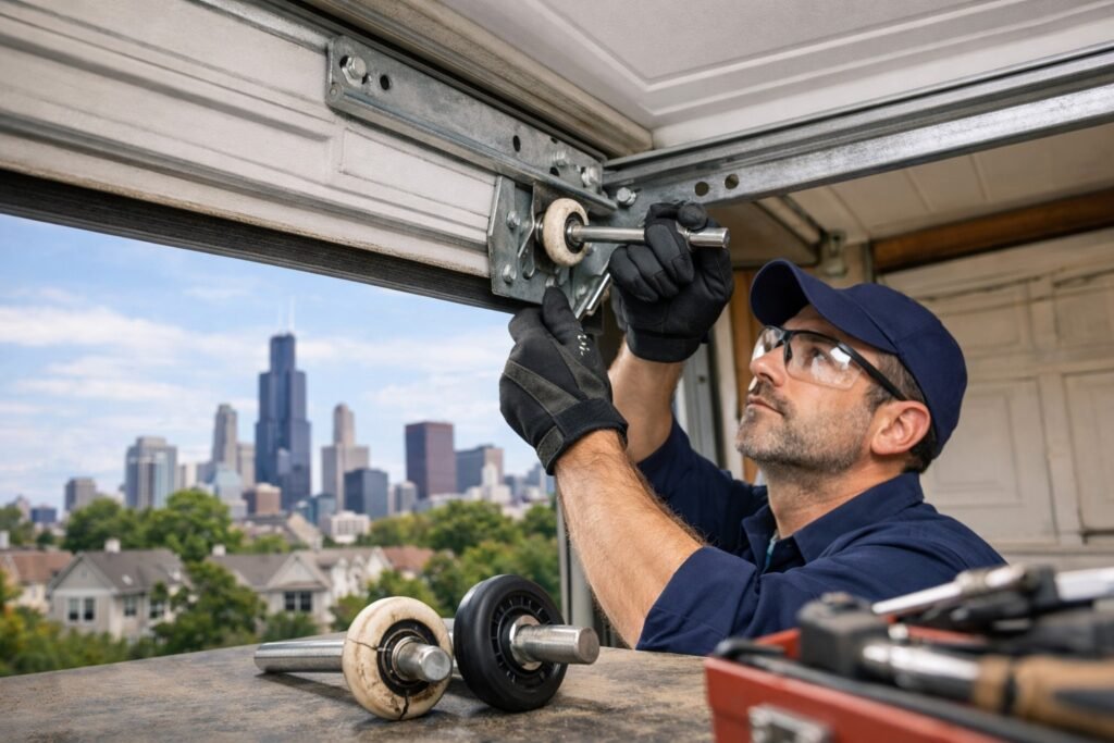 garage door roller repair in Chicago